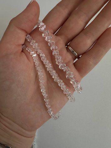 Classic Crystal Necklace, 8mm, Steel