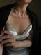 Weightless maxi pearl necklace (5 strands), Steel, фріформ