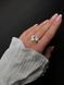 Mother-of-pearl heart ring with pendant, gold‑plated, перламутрове сердечко, з підвісом