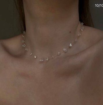 Weightless Mini Crystal Necklace, 1 row, Steel