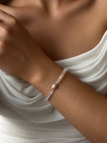 Bracelet &laquo;Lily&raquo;, Steel, рис, прозорий