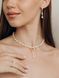 Necklace "Amelia" with pendant, Steel, фріформ