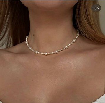 Micro + Round Pearl Mixed Necklace, Steel