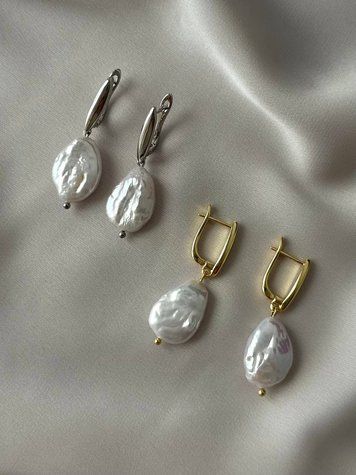 Earrings &laquo;Maxi Baroque&raquo;, Steel