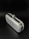 Clutch bag "Silver pearls" double-sided, silver color