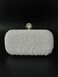 Clutch bag "Silver pearls" double-sided, silver color