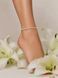 Classic pearl anklet, Steel, рис