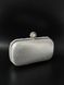 Clutch bag "Silver pearls" double-sided, silver color