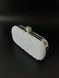 Clutch bag "Silver pearls" double-sided, silver color