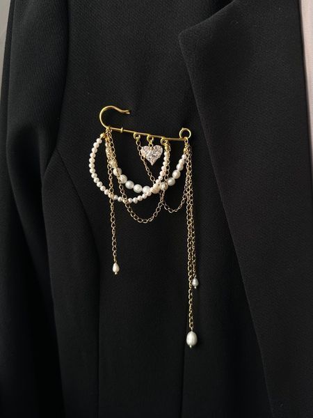 Brooch "Crystal heart", Steel