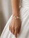 Weightless maxi bracelet with pearls (5 strings), Steel, фріформ