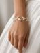 Weightless maxi bracelet with pearls (5 strings), Steel, фріформ