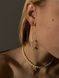 Long earrings with pearls, Steel