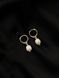 Laconic earrings with pearls, Steel