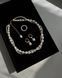 Laconic earrings with pearls, Steel